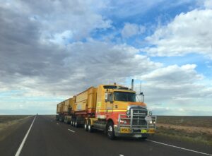 An Australian truck on the road, representing heavy vehicle medical certificate requirements in 2025